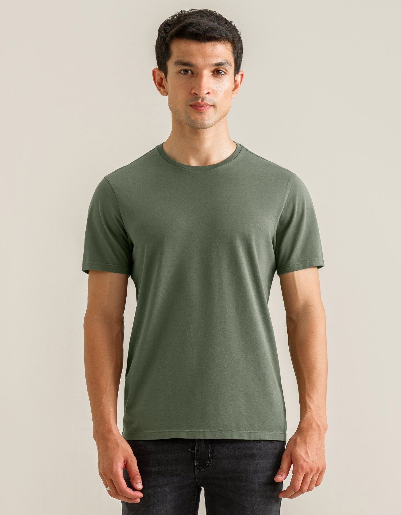 Camiseta de algodón puro Supima - Verde oliva