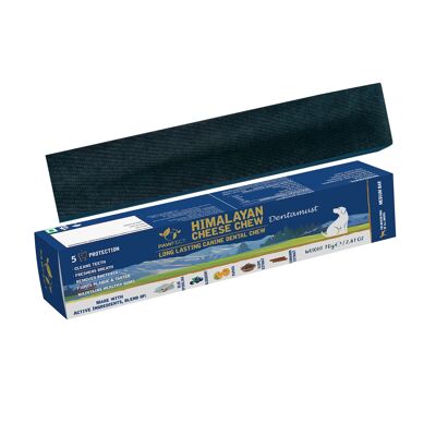 Himalayan Cheese Chew - Dentamust arricchito con mirtillo: confezione da 1 masticativo per cani di taglia media (70 g/2,5 kg).46 once)