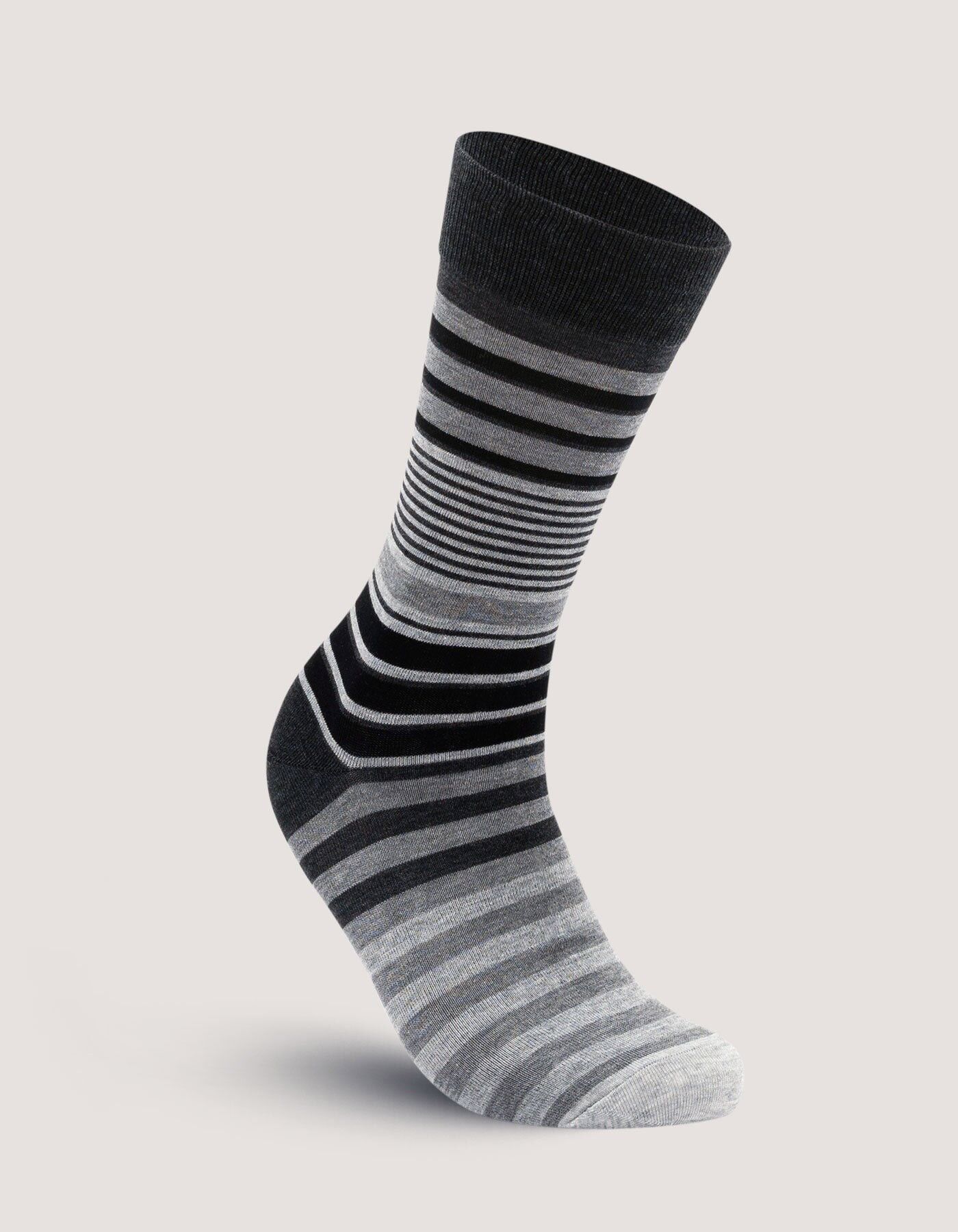 Grey and Black Multi Stripe Socks