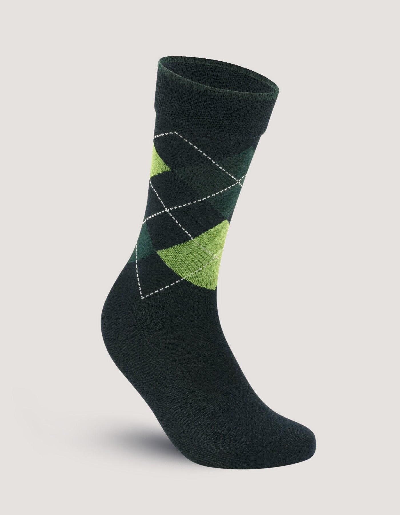 Grüne Argyle-Baumwollsocken