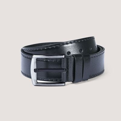 Plain Black Casual Leather Belt