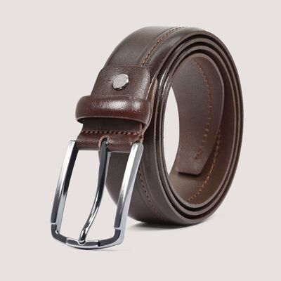Dark Brown Leather Belt