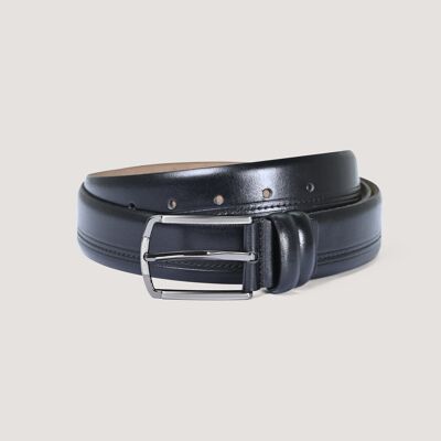 Men's Genuine Black Leather Belt
