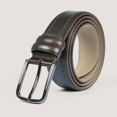 Brown Belt With Black Buckle