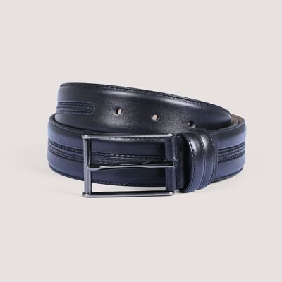 Black Center Stitched Formal Belt
