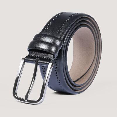 Textured Black Formal Belt