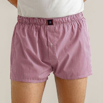 Red Checkered Woven Boxer