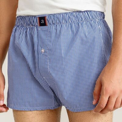 Royal Blue Woven Check Boxer