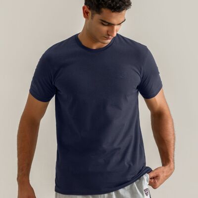 T-shirt en coton premium - Bleu marine