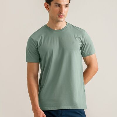 Camiseta de algodón premium – Verde musgo