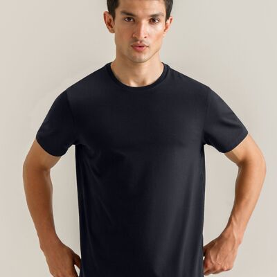 Camiseta negra de algodón premium para hombre