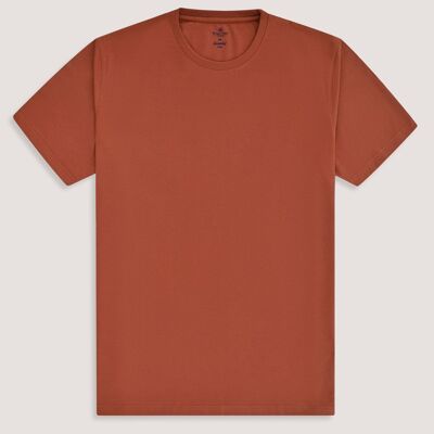 T-shirt en coton uni rouille