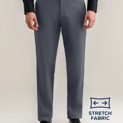 Pantalones chinos con bolsillos cruzados en gris