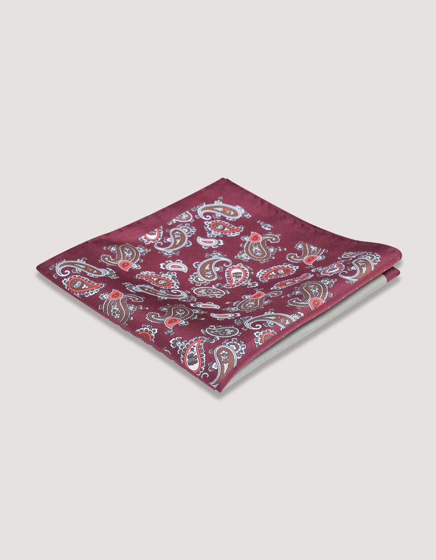 Pochette en soie rouille