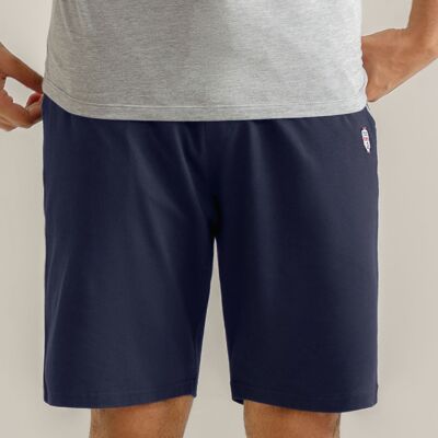 Short en jersey extensible confortable - Bleu marine