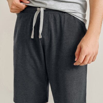 Short en jersey extensible confortable – Gris anthracite