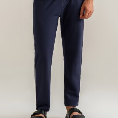Pantalon en jersey coupe classique - Bleu marine