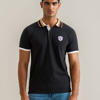 Black Designer Polo Shirt