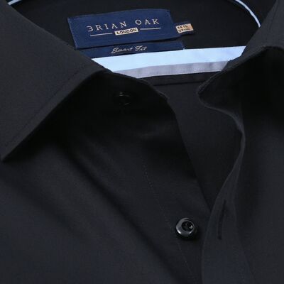 Chemise habillée unie facile d'entretien - Noir