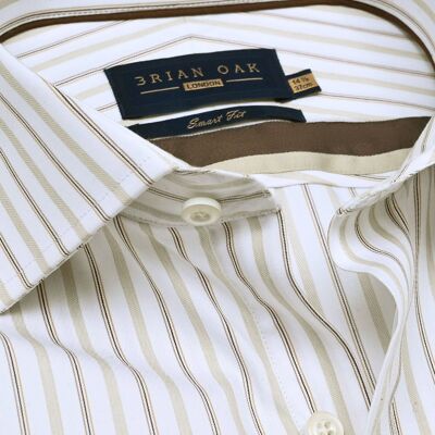 Striped Twill Dress Shirt – Fawn