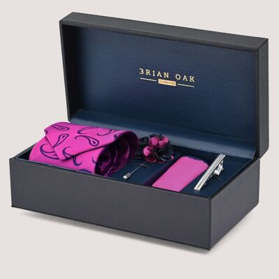 Men's Tie Set Magenta