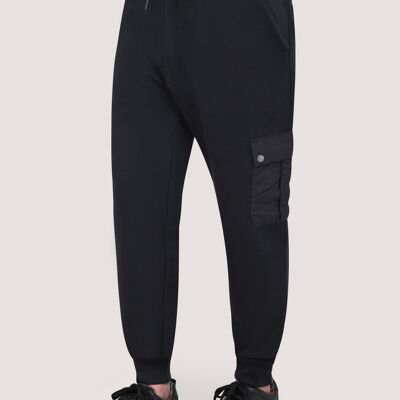 Pantalon de jogging texturé noir de qualité supérieure