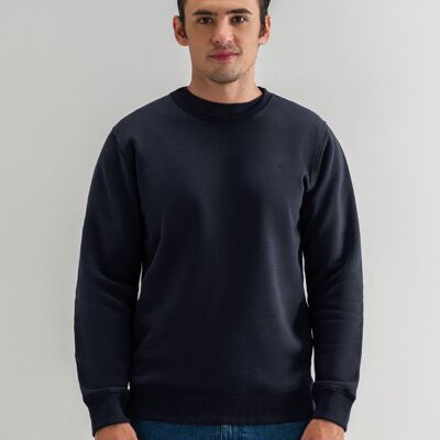 Sweat-shirt ras du cou noir classique