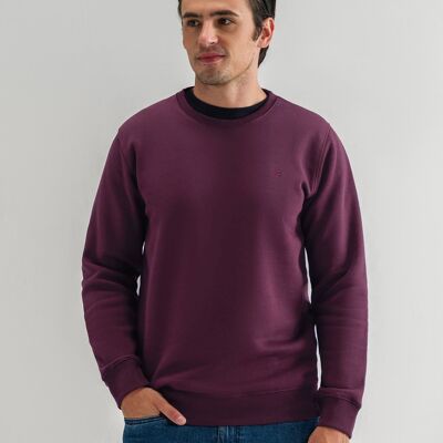 Sweat-shirt ras du cou classique marron