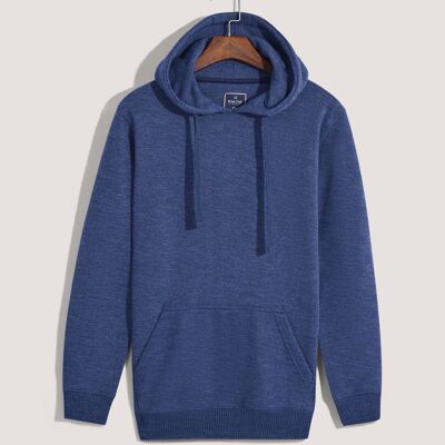 Sweat à capuche Nantucket texturé bleu marine