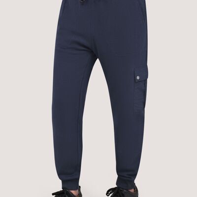 Pantaloni da jogging testurizzati blu navy premium