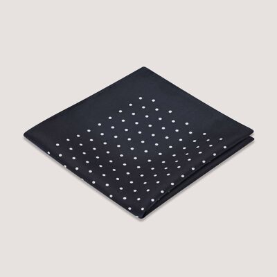 Fazzoletto da taschino in seta a pois neri