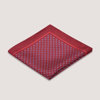Fazzoletto da taschino in seta con fantasia bordeaux