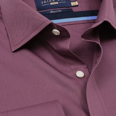 Easy Iron Plum Dress Shirt