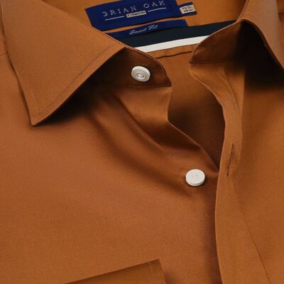 Light Brown Satin Dress Shirt