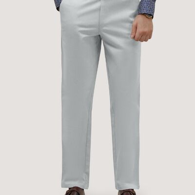 Pantalones chinos plateados de fácil cuidado