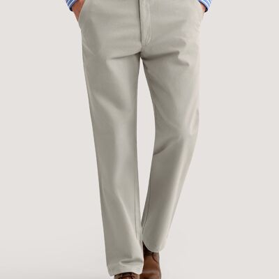 Pantalones chinos texturizados gris claro