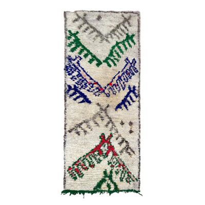 Tapis Berbere marocain pure laine 68 x 192 cm