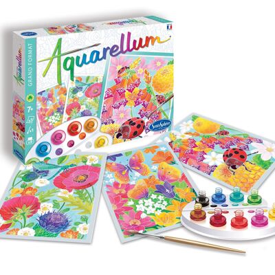 Pintar por números - Acuarela en las flores - Grande
