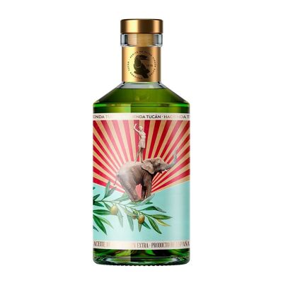 Bottiglia di vetro da 500 ml di olio EVOO Arbequina Limited Edition (raccolta precoce)