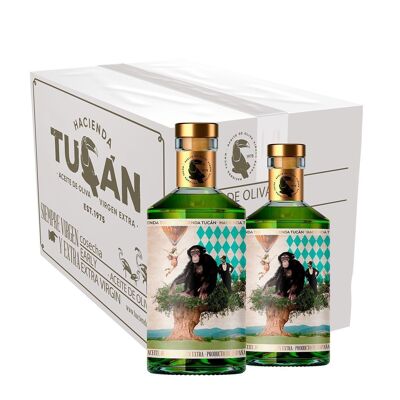 Coffret de 6 flacons en verre de 500 ml d'huile AOVE Picual (récolte précoce)