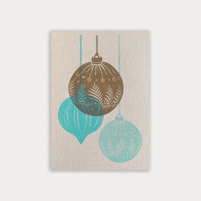 Postcard / Christmas balls / Mint