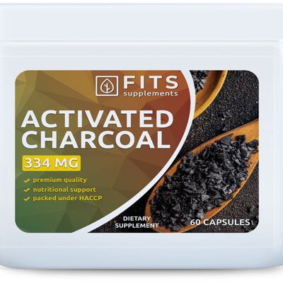 Carbón de coco activado 334 mg 60 cápsulas