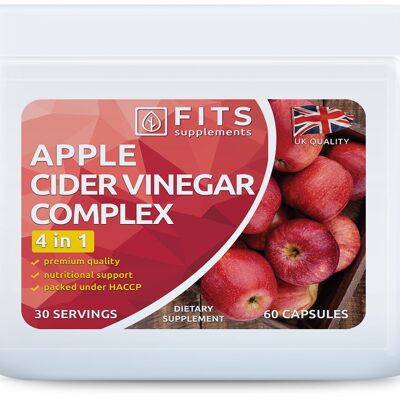 Complejo de vinagre de sidra de manzana 4 en 1 60 cápsulas