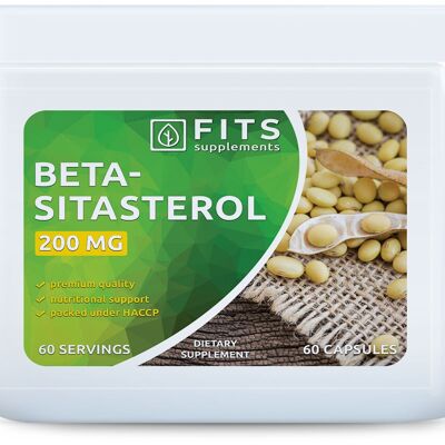 Esteroles vegetales de beta-sitosterol 200 mg 60 cápsulas