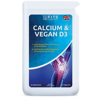Calcium and Vegan Vitamin D 90 tablets