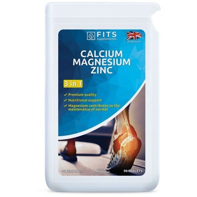 Calcium, Magnesium and Zinc 90 Tablets