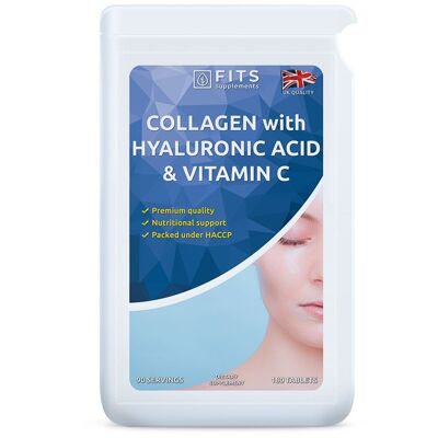 Collagen with Hyaluronic Acid and Vitamin C 180 tablets