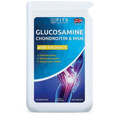 Glucosamine, Chondroitin, MSM and Vitamin C 180 tablets