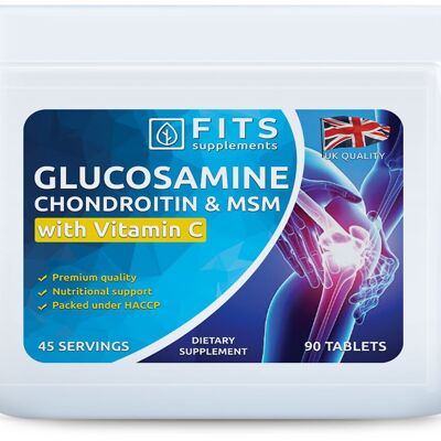 Glucosamine, Chondroitin, MSM and Vitamin C 90 tablets