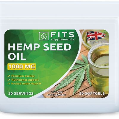 Hemp seed oil 1000mg 30 capsules